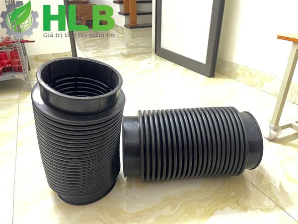 Ống hút bụi bằng cao su dùng cho xe quét đường isuzu, dongfeng đường kính 200mm, chiều dài 700mm