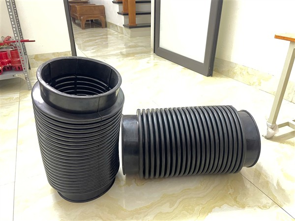 Ống hút bụi bằng cao su dùng cho xe quét đường isuzu, dongfeng đường kính 200mm, chiều dài 700mm