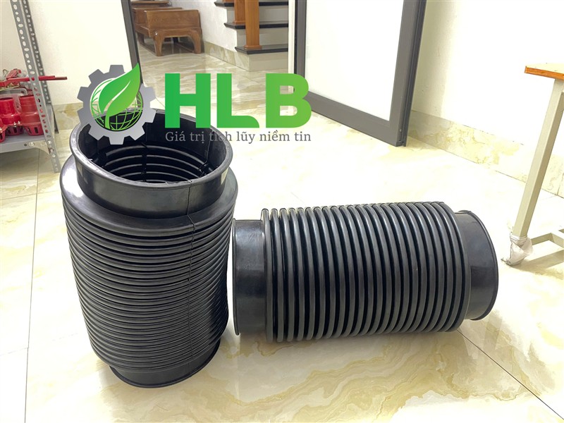 Ống hút bụi bằng cao su dùng cho xe quét đường isuzu, dongfeng đường kính 200mm, chiều dài 700mm